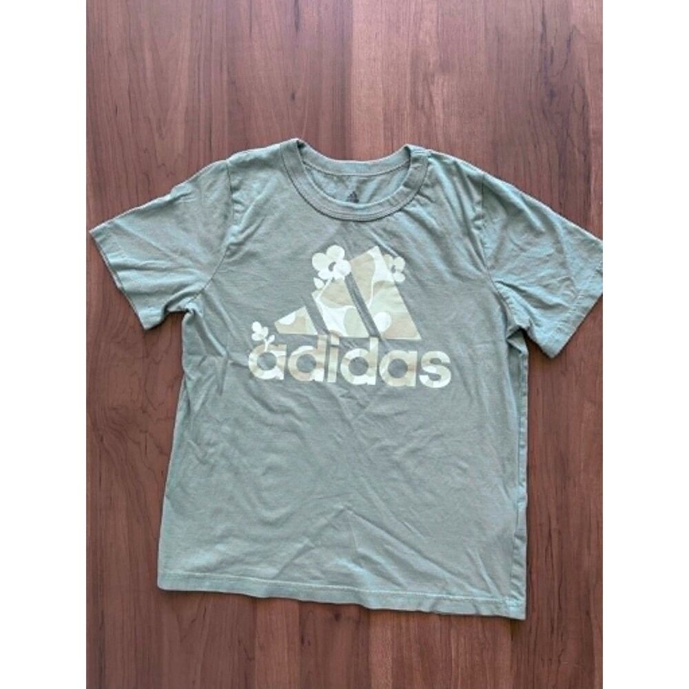 Adidas Girls Cotton Tee - Small